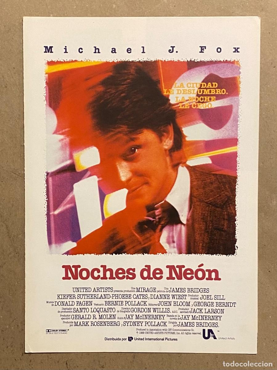 Cinema: NOCHES DE NE&Oacute;N. GU&Iacute;A PROMOCIONAL DE LA PEL&Iacute;CULA DE MICHAEL J. FOX,&hellip;