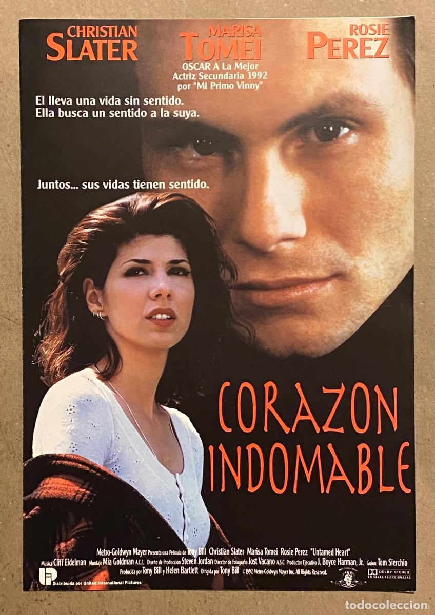 Cinema: CORAZ&Oacute;N INDOMABLE. GU&Iacute;A PROMOCIONAL DE LA PEL&Iacute;CULA DE CHRISTIAN SLATER, MARISA TOMEI, ROSIE PEREZ,.
