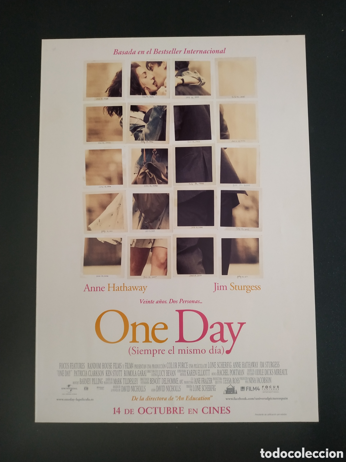 Cine: ONE DAY ( SIEMPRE EL MISMO DIA ) - ANNE HATHAWAY Y JIM STURGESS - GUIA DE CINE ORIGINAL B69