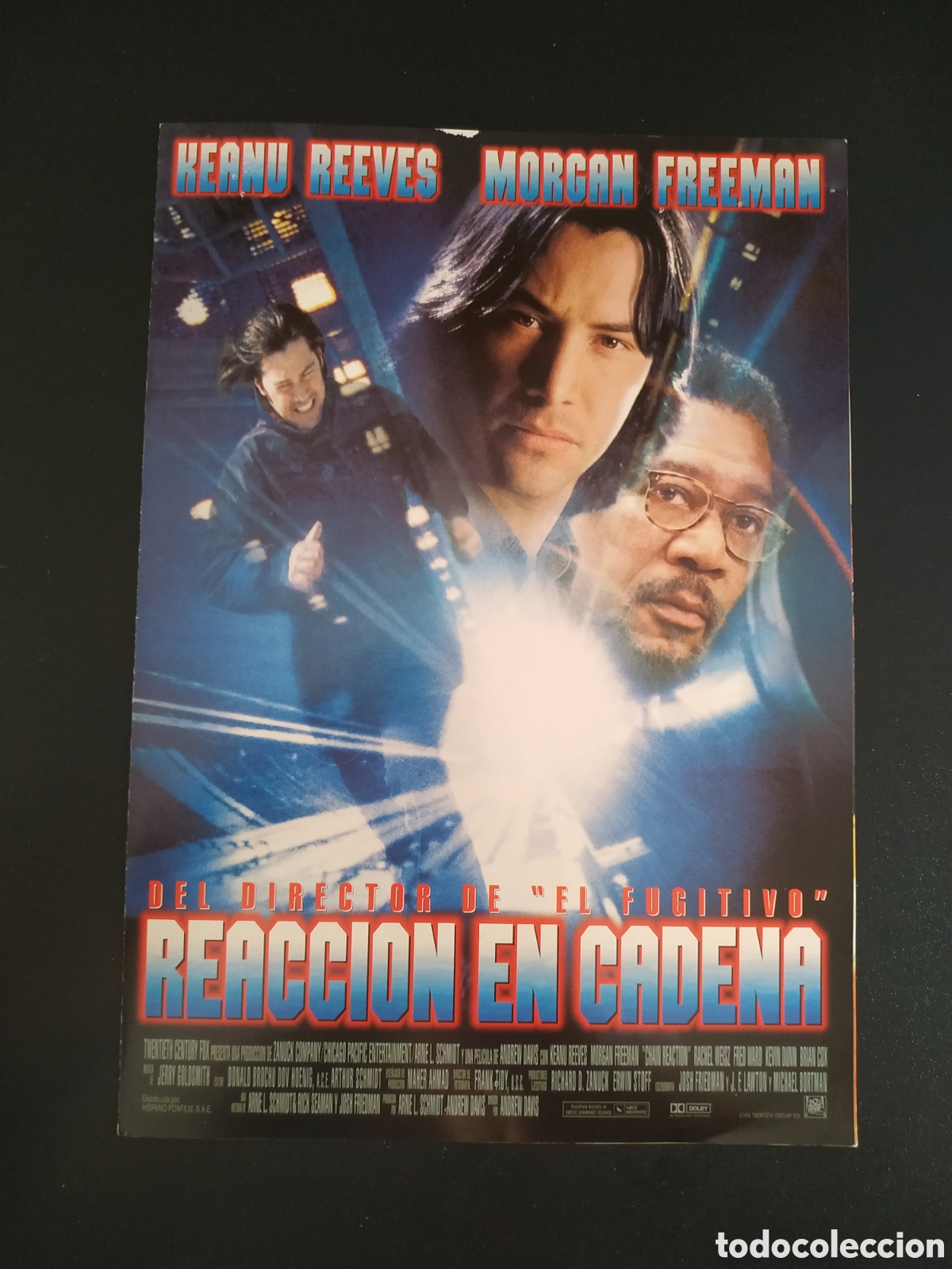Cine: REACCION EN CADENA - KEANU REEVES Y MORGAN FREEMAN - 20 TH CENTURY FOX - GUIA DE CINE ORIGINAL B70