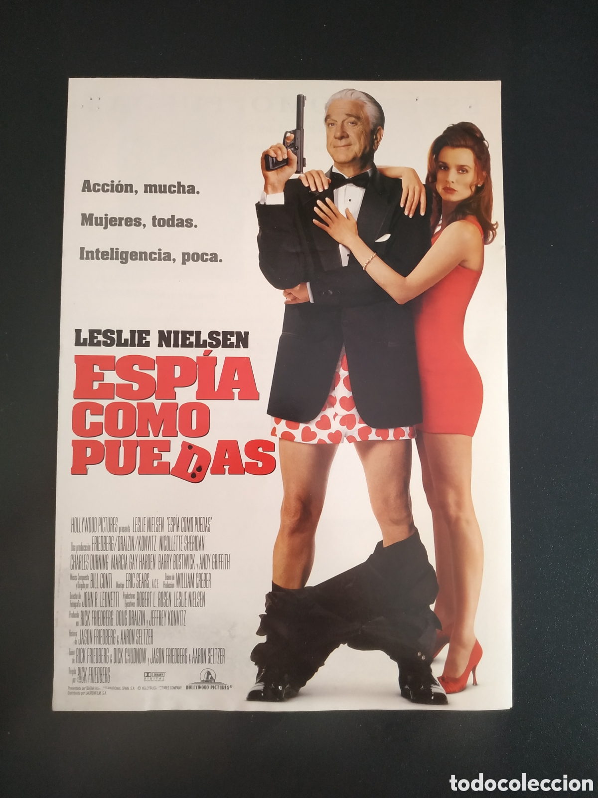 Cine: ESPIA COMO PUEDAS - LESLIE NIELSEN Y NICOLETTE SHERIDAN - HOLLYWOOD PICT - GUIA DE CINE ORIGINAL B70