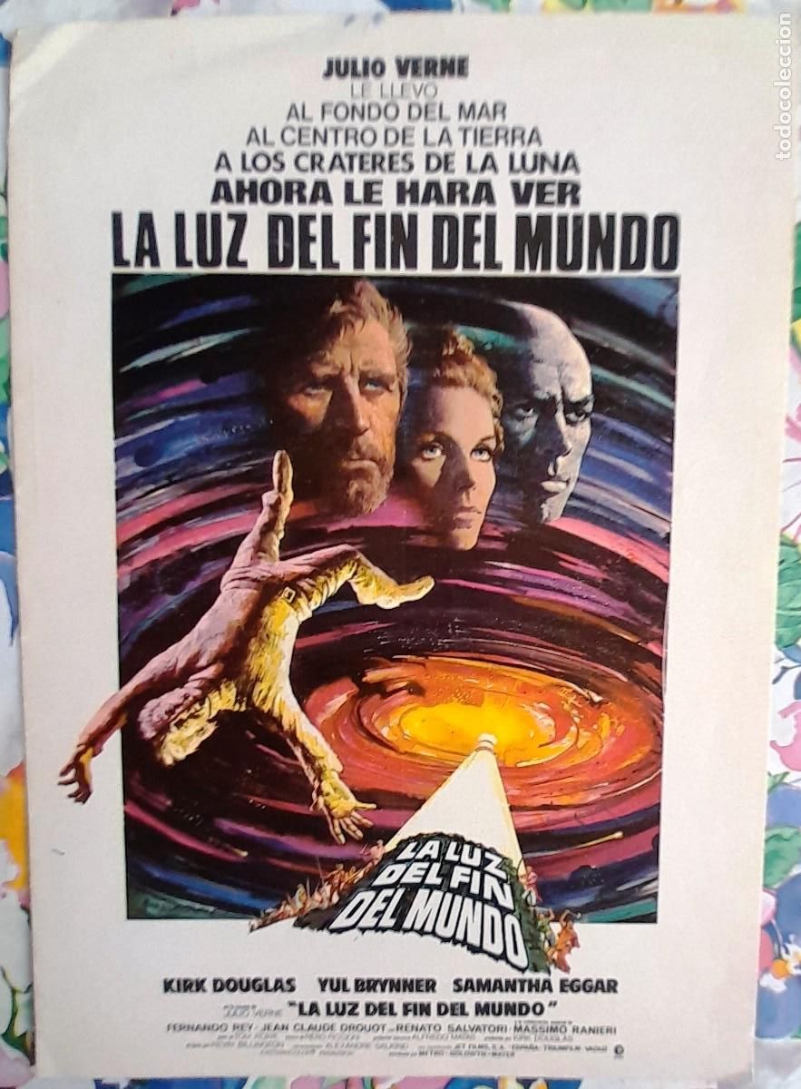Cine: MGM 'LA LUZ DEL FIN DEL MUNDO' KIRK DOUGLAS YUL BRYNNER SAMANTHA EGGAR - PUBLICIDAD DEL LANZAMIENTO