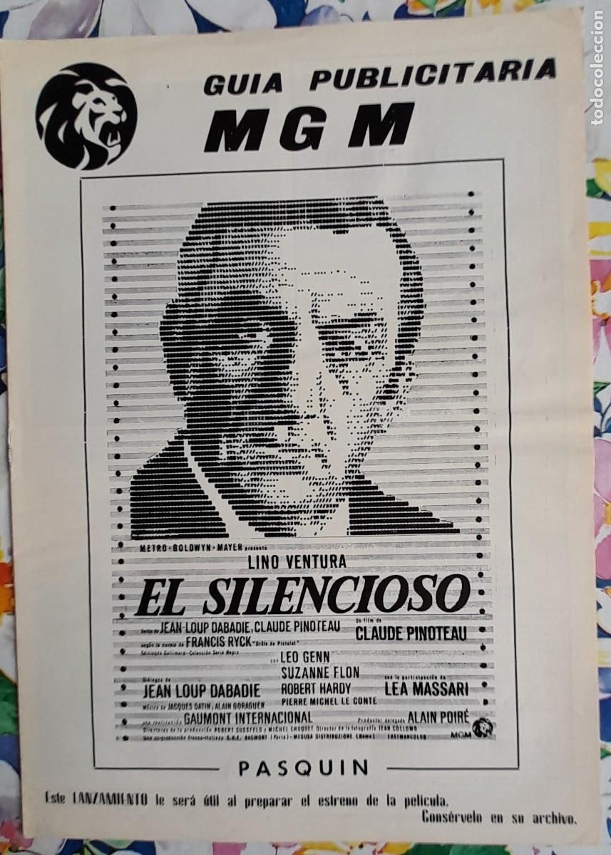 Cine: MGM 'EL SILENCIOSO' LINO VENTURA LEA MASSARI LEO GENN - PUBLICIDAD DEL LANZAMIENTO