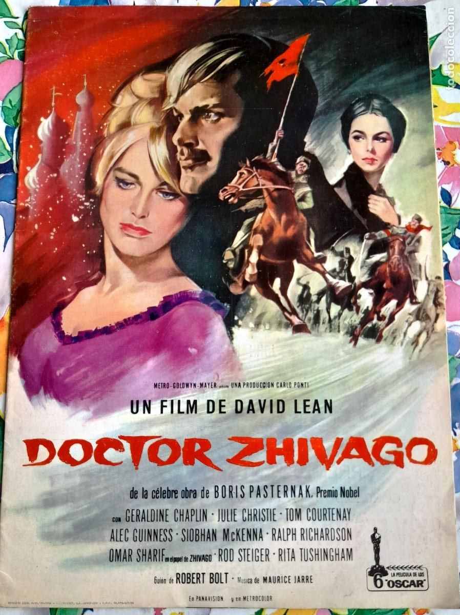 Cine: MGM CARLO PONTI 'DOCTOR ZHIVAGO' OMAR SHARIF JULIE CHRISTIE GERALDINE CHAPLIN PUBLICIDAD LANZAMIENTO