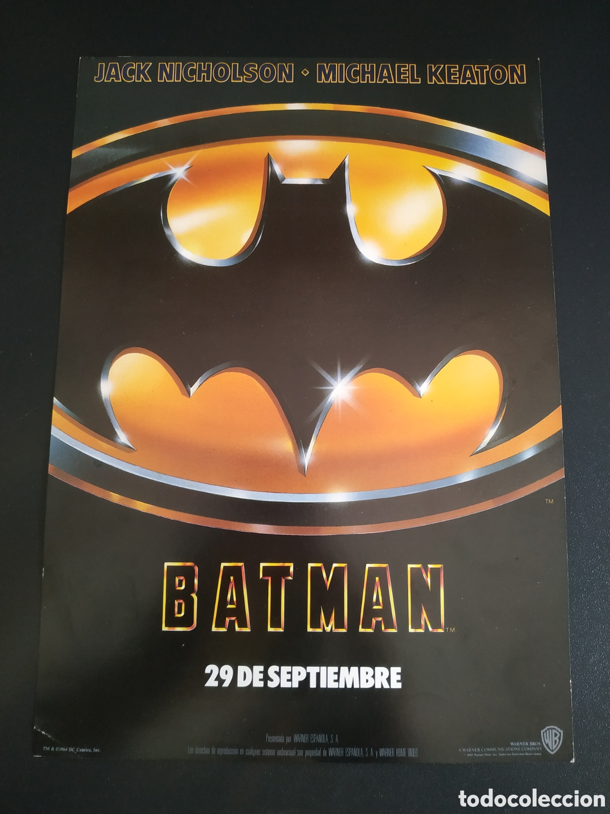 Cine: BATMAN - JACK NICHOLSON MICHAEL KEATON - WARNER BROS - GUIA DE CINE ORIGINAL B83