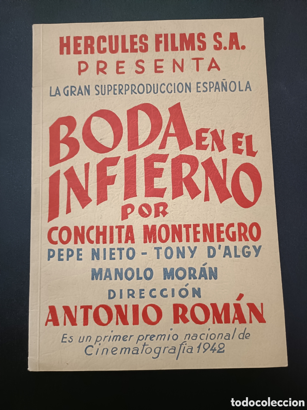 Cinema: BODA EN EL INFIERNO - CONCHITA MONTENEGRO Y PEPE NIETO - HERCULES FILMS - GUIA DE CINE ORIGINAL B88