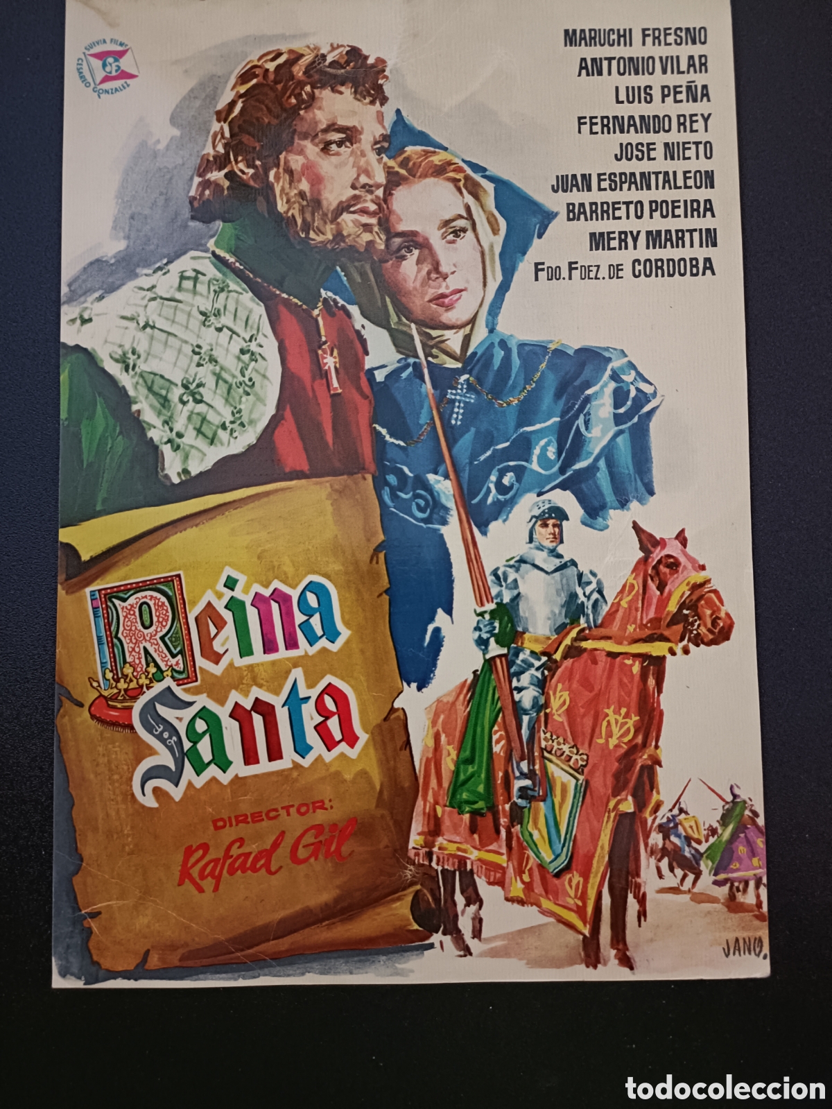 Cinema: REINA SANTA - MARUCHI FRESNO Y ANTONIO VILAR - SUEVIA FILMS - GUIA DE CINE ORIGINAL B80