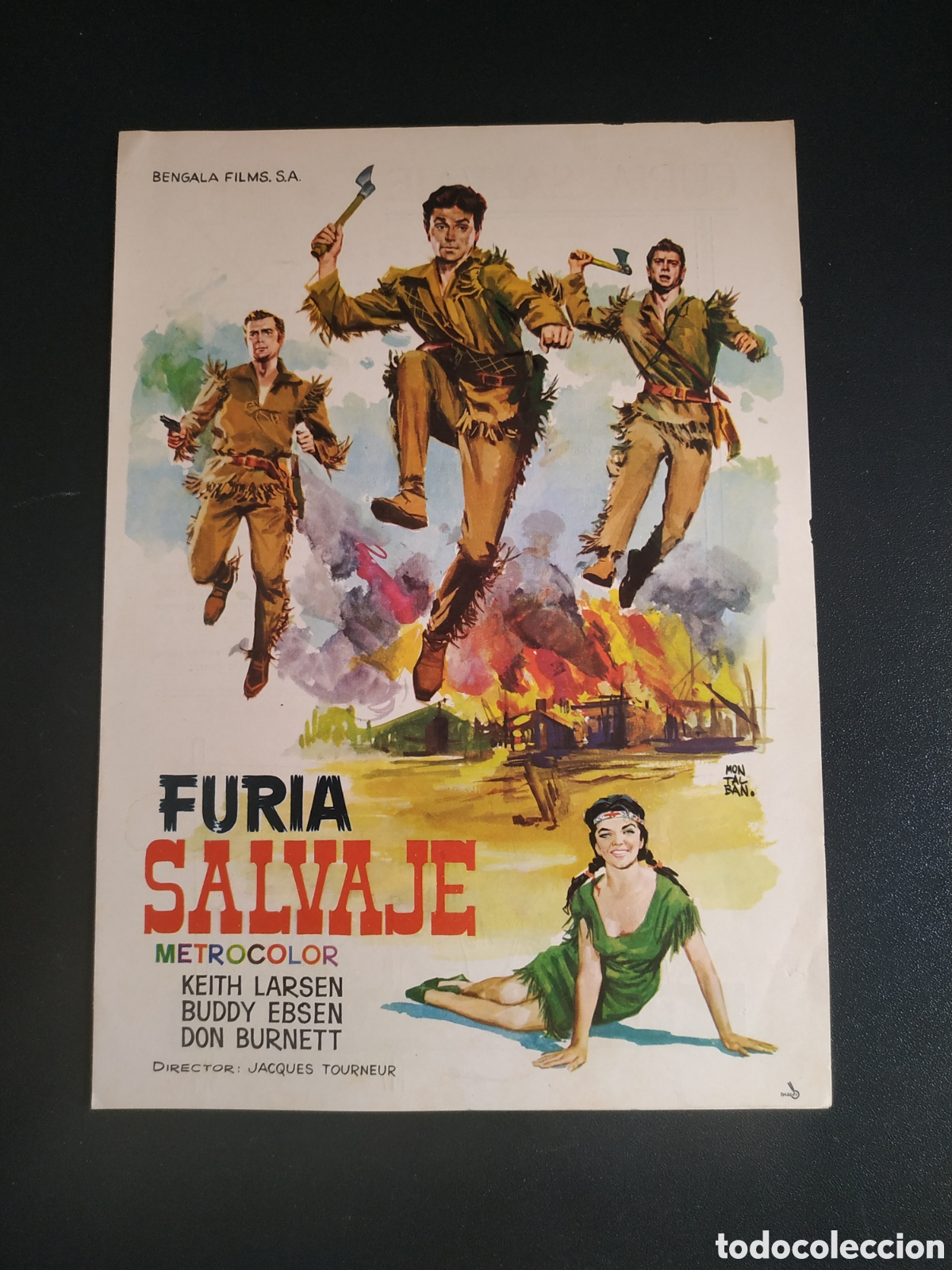 Cin&eacute;ma: FURIA SALVAJE - KEITH LARSEN Y BUDDY EBSEN - BENGALA FILMS - GUIA DE CINE ORIGINAL B90