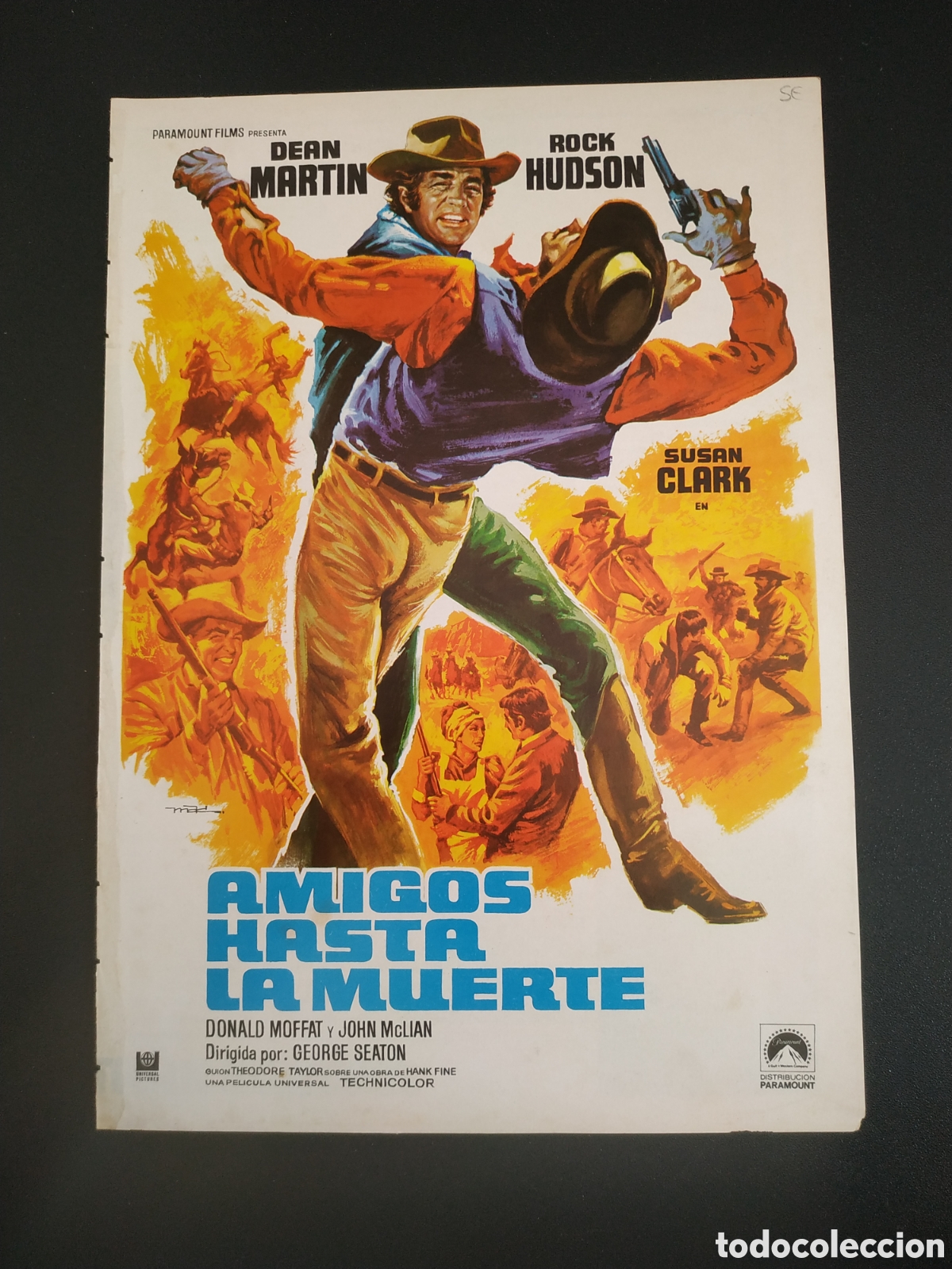 Cine: AMIGOS HASTA LA MUERTE - DEAN MARTIN ROCK HUDSON SUSAN CLARK - PARAMOUNT - GUIA DE CINE ORIGINAL B90