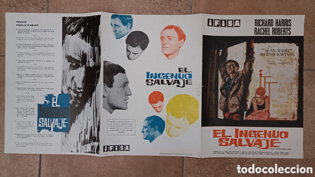 Cin&eacute;ma: EL INGENUO SALVAJE - RICHARD HARRIS Y RACHES ROBERTS - IFISA - GUIA DE CINE ORIGINAL B95