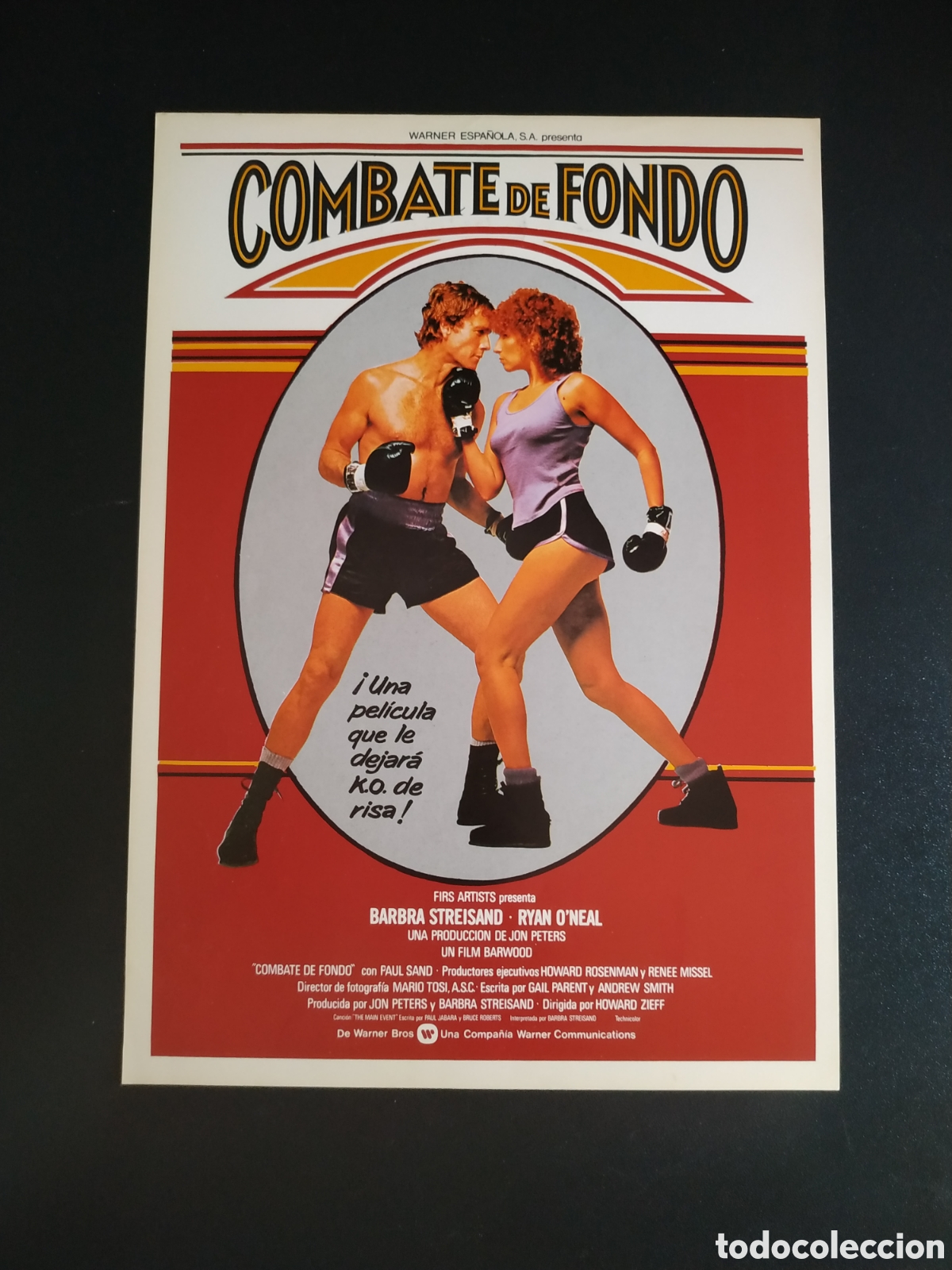 Cine: COMBATE DE FONDO - BARBRA STREISAND Y RYAN O'NEAL - WARNER BROS - GUIA DE CINE ORIGINAL B97