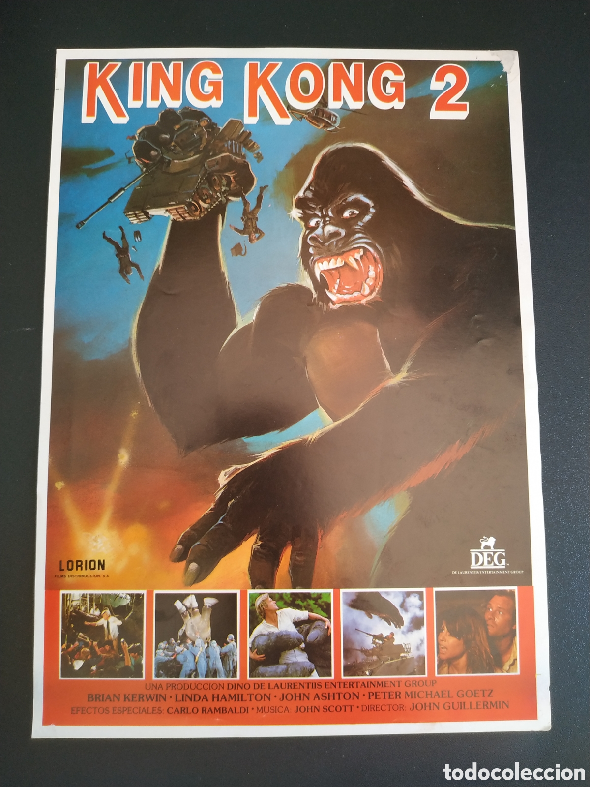 Cine: KING KONG 2 - BRIAN KERWIN LINDA HAMILTON - DE LAURENTHS ENTERTAINMENT - GUIA ORIGINAL DE CINE B101
