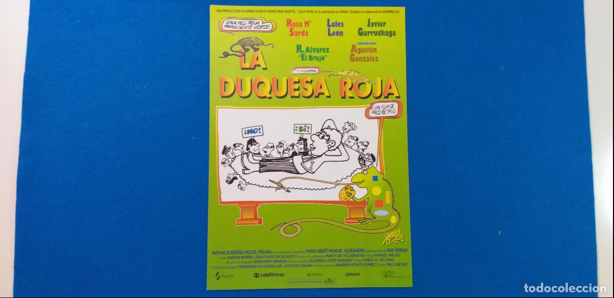 Cine: GUIA SIMPLE: La duquesa roja. Con: Rosa Mar&iacute;a Sard&aacute;, Loles Le&oacute;n, Javier Gurruchaga, Rafael &Aacute;lvarez