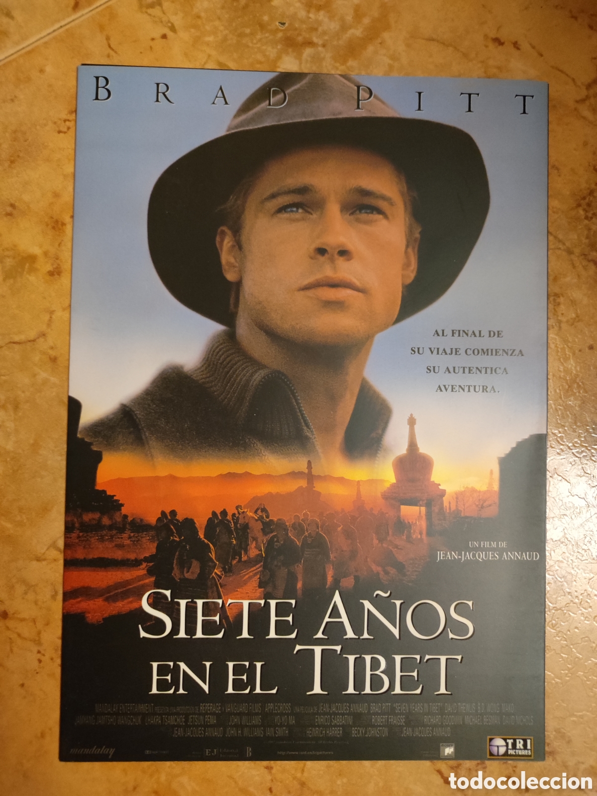 Kino: Pressbook Original - Siete A&ntilde;os en el T&iacute;bet (1997) - Brad Pitt - Gu&iacute;a de Prensa Desplegable