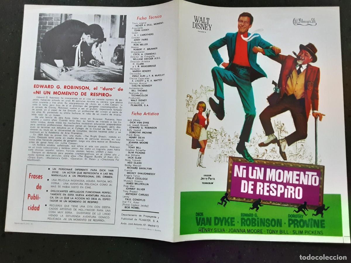 Cine: NI UN MOMENTO DE RESPIRO. WALT DISNEY, DICK VAN DYKE, EDWARD G. ROBINSON, DOROTHY PROVINE