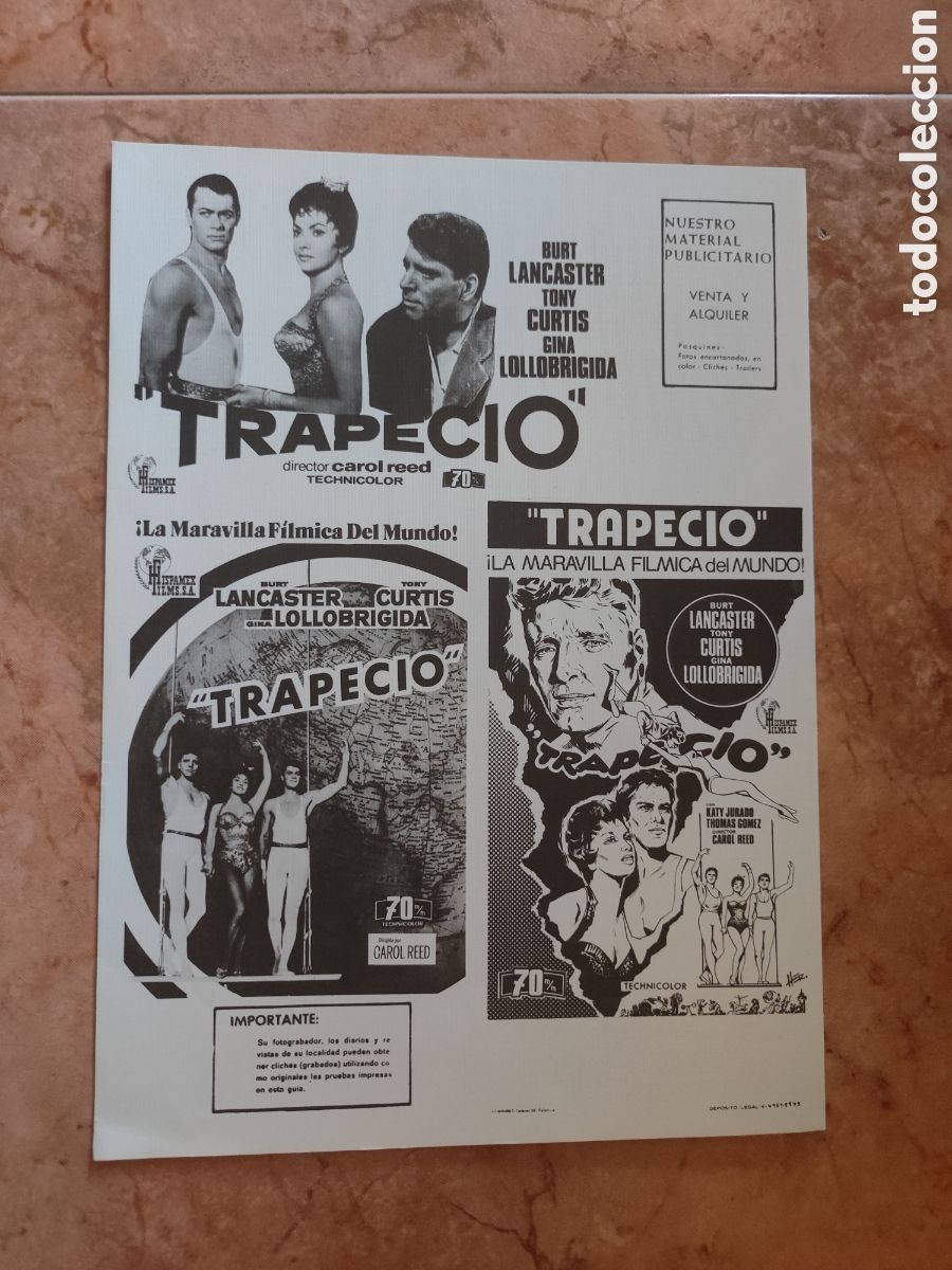 Cine: Pel&iacute;cula Trapecio ,burt lancaster - Foto 3