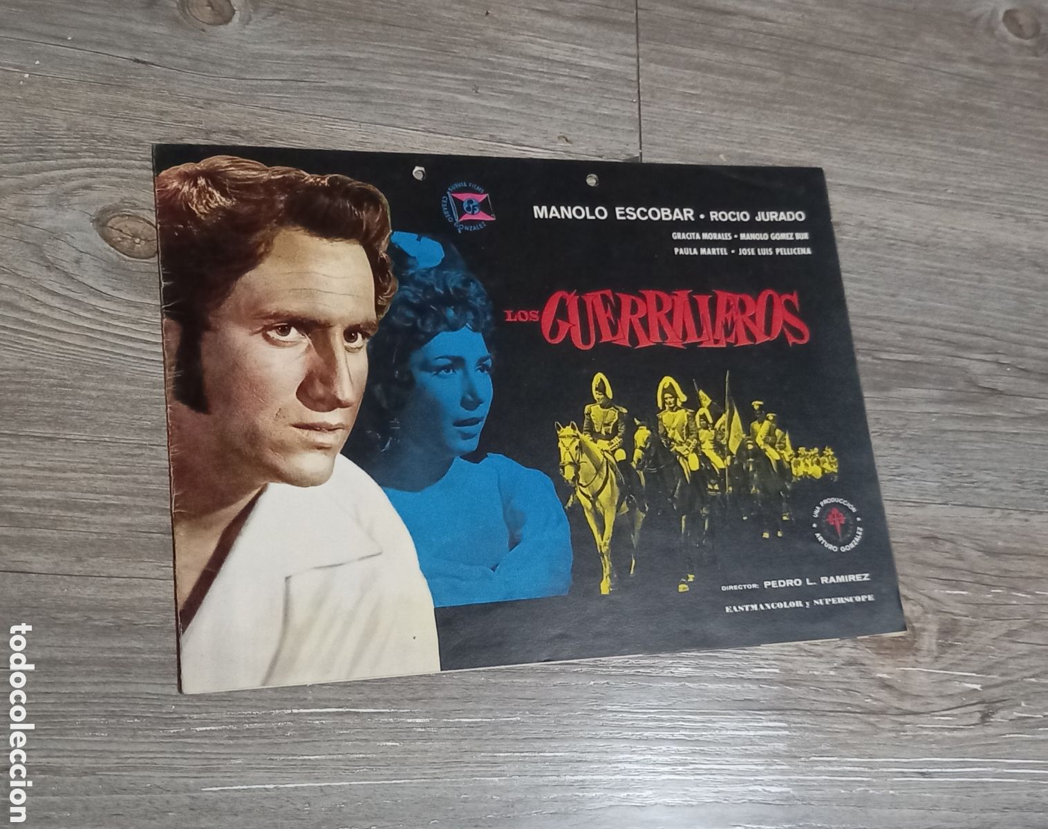 Cine: ANTIGUO PROGRAMA O GUIA DE CINE, MANOLO ESCOBAR Y ROCIO JURADO EN LOS GUERRILLEROS