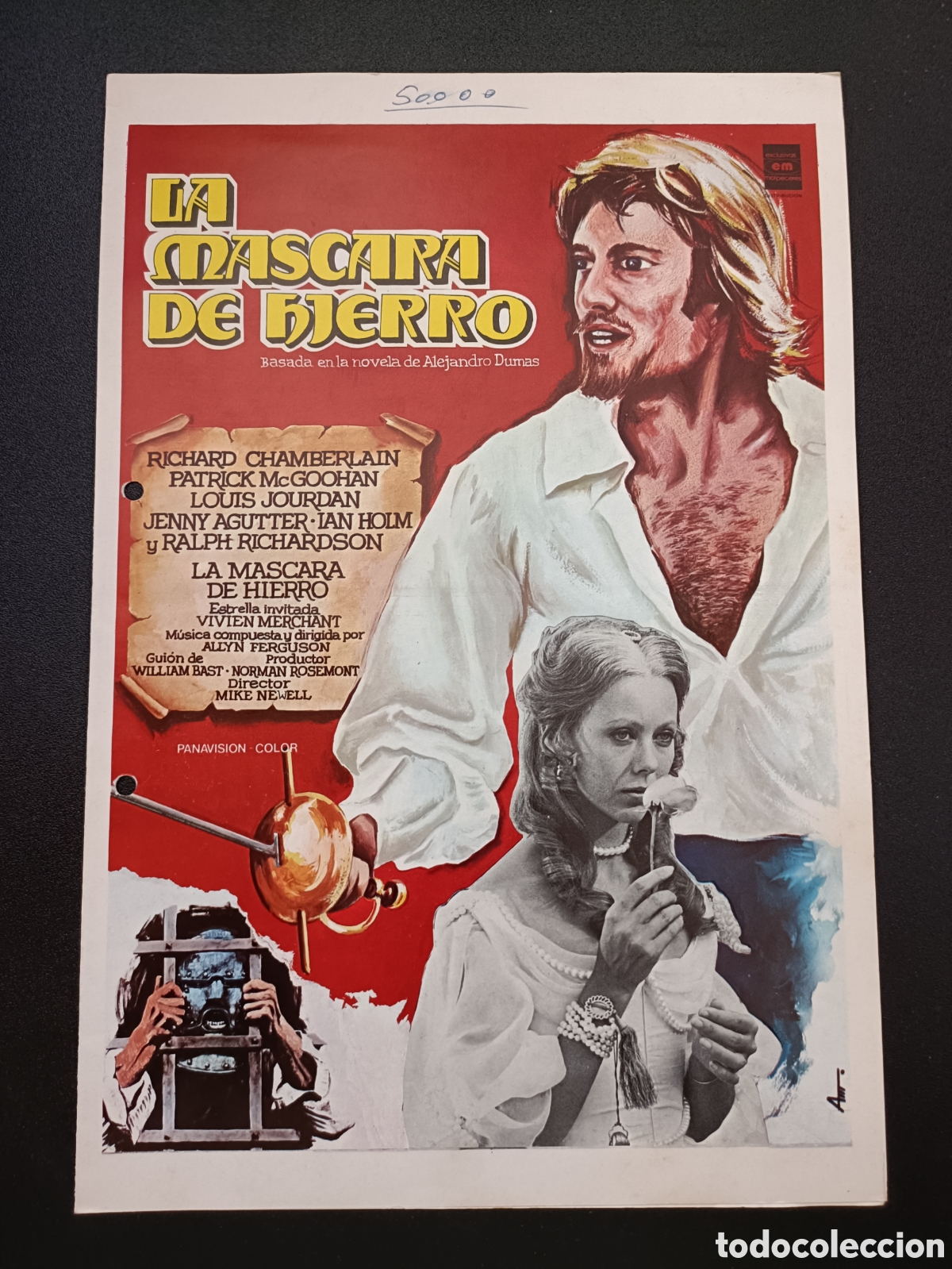 Cinema: LA MASCARA DE HIERRO - RICHARD CHAMBERLAIN - GUIA DE CINE ORIGUINAL SS99