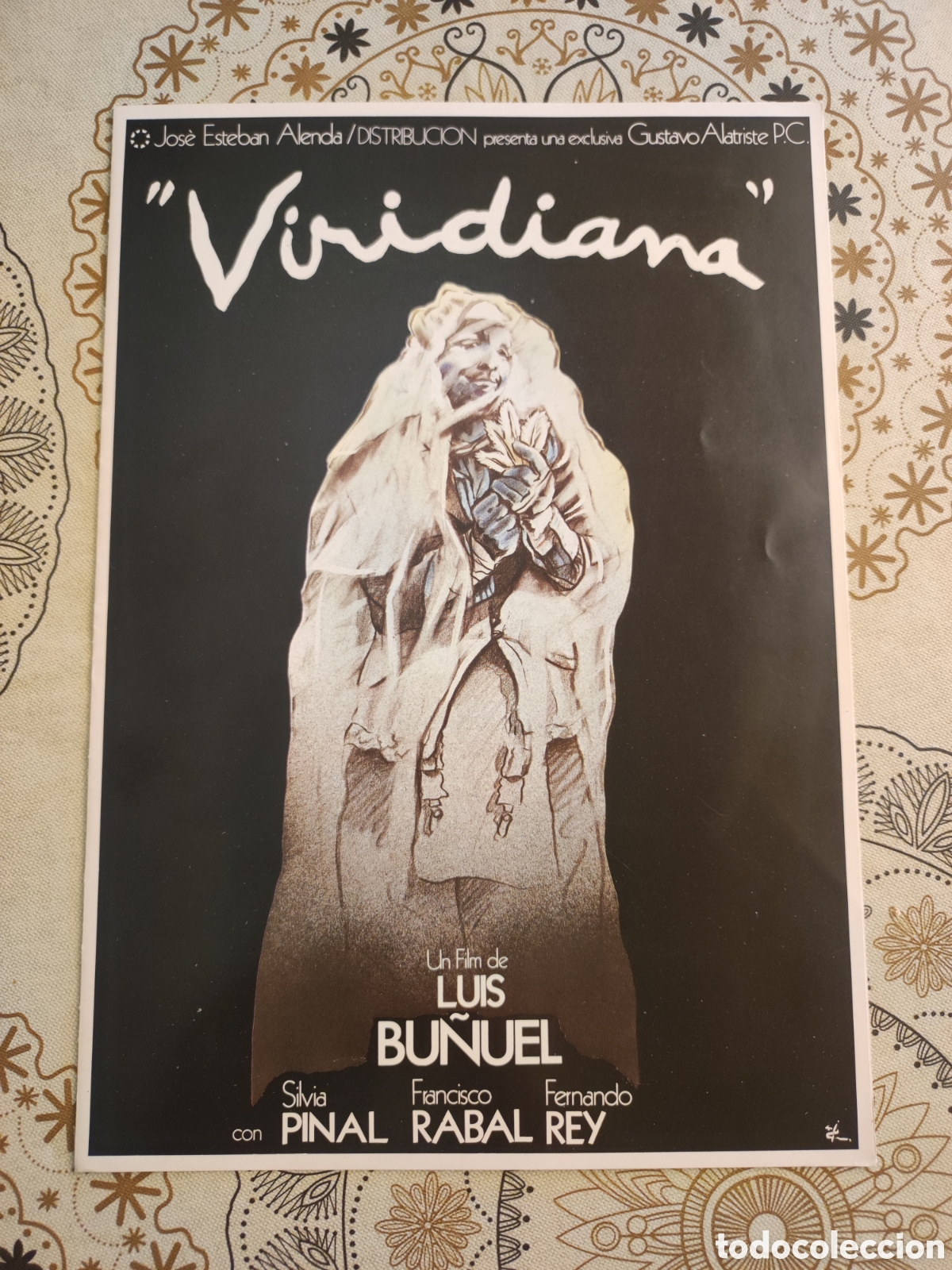 Cinema: Cine. Gu&iacute;a publicitaria original de la pel&iacute;cula VIRIDIANA (1961) de Luis Bu&ntilde;uel. Con Silvia Pinal y