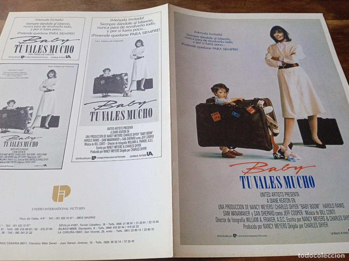 Cine: Baby, t&uacute; vales mucho - Diane Keaton, Sam Shepard, Harold Ramis - Guia original U.I.P 1987
