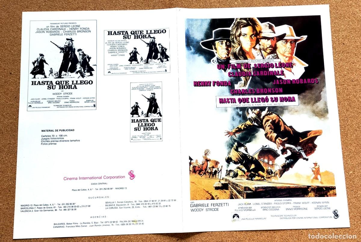 Cin&eacute;ma: HASTA QUE LLEG&Oacute; SU HORA 1968 GU&Iacute;A ORIGINAL DOBLE DE SU ESTRENO EN ESPA&Ntilde;A HENRY FONDA - SERGIO LEONE