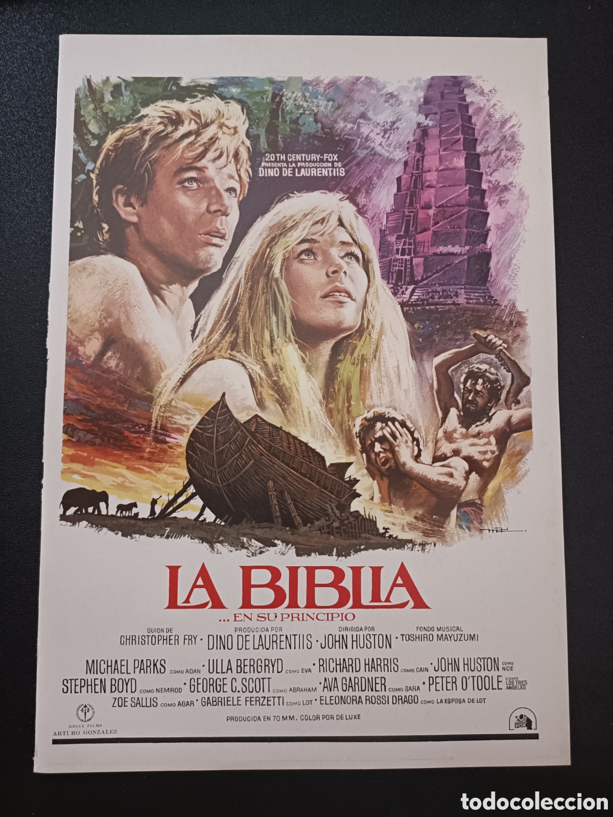 Cine: LA BIBLIA EN SUS PRINCIPIOS - JOHN HUSTON DINO DE LAURENTIS - GUIA ORIGINAL -B104