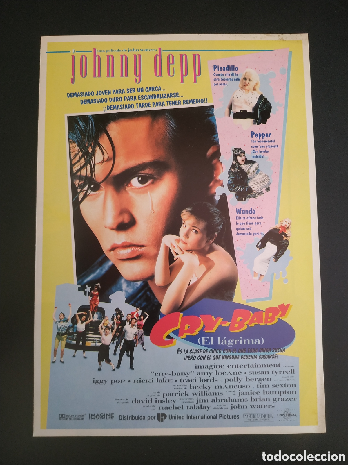 Kino: CRY BABY EL LAGRIMA - JOHNNY DEPP - UNIVERSAL - GUIA DE CINE ORIGINAL- B106