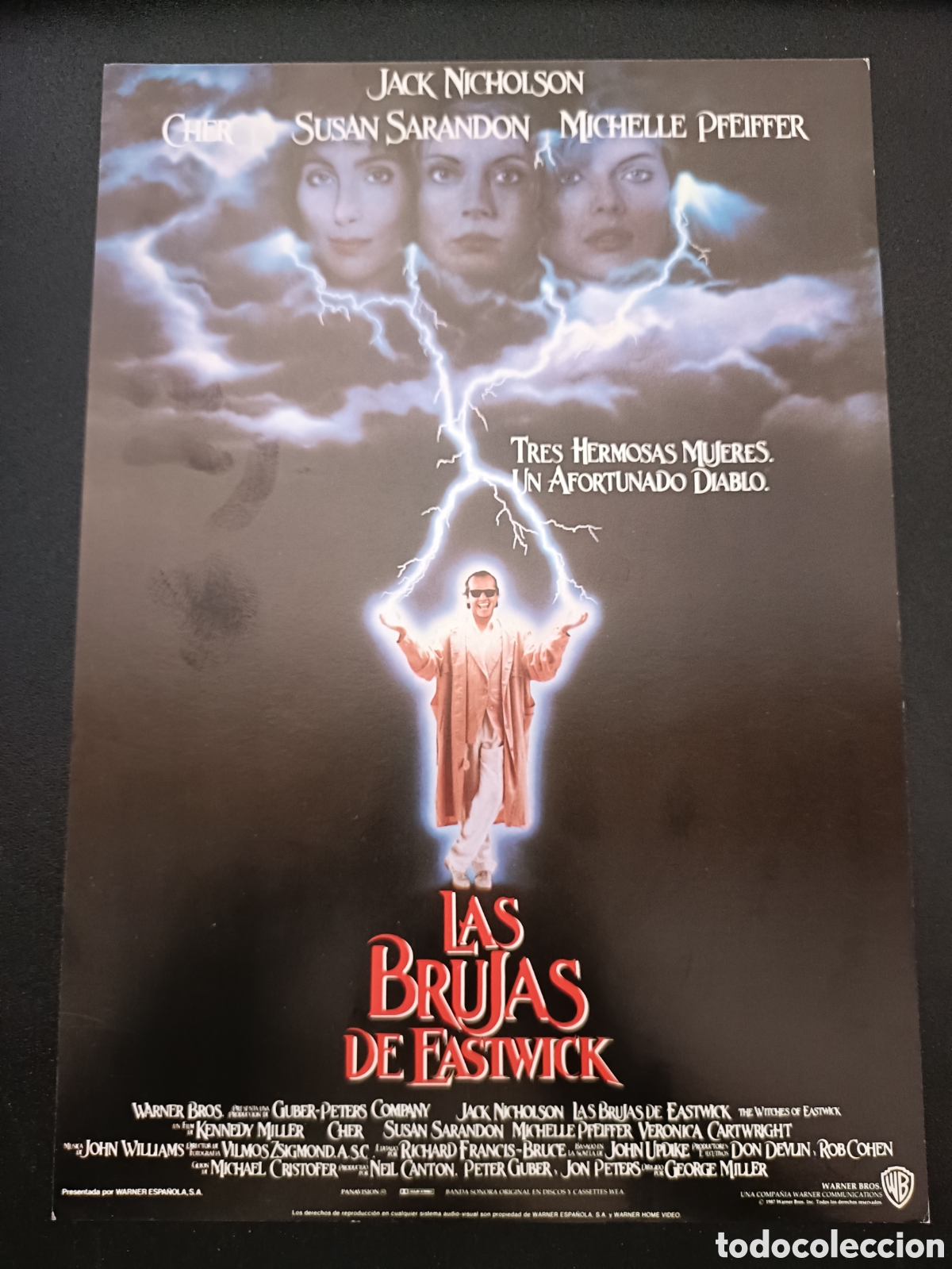 Cine: LAS BRUJAS DE EASTWICK - JACK NICHOLSON - GU&Iacute;A ORIGINAL DE CINE- B109