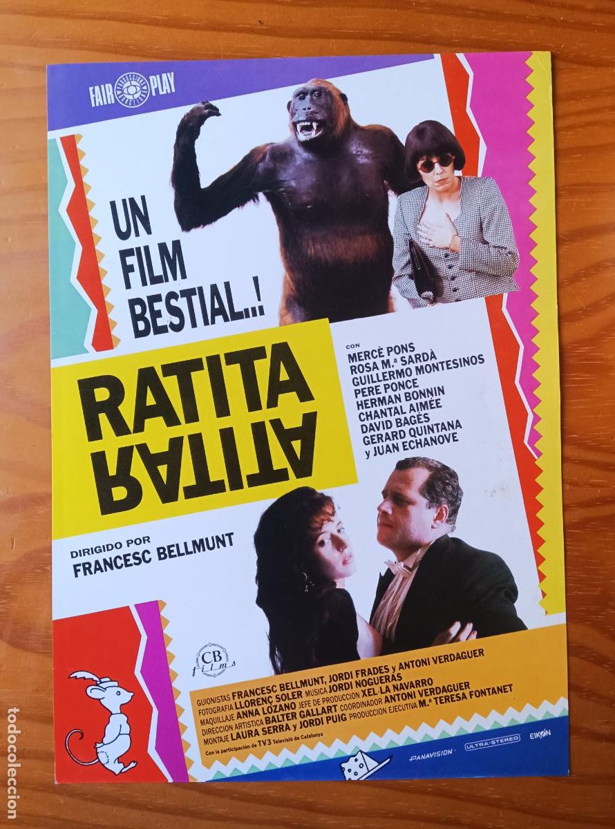Cinema: RATITA RATITA con ROSA MARIA SARDA, JUAN ECHANOVE... GUIA PUBLICITARIA PARA DISTRIBUIDORES.