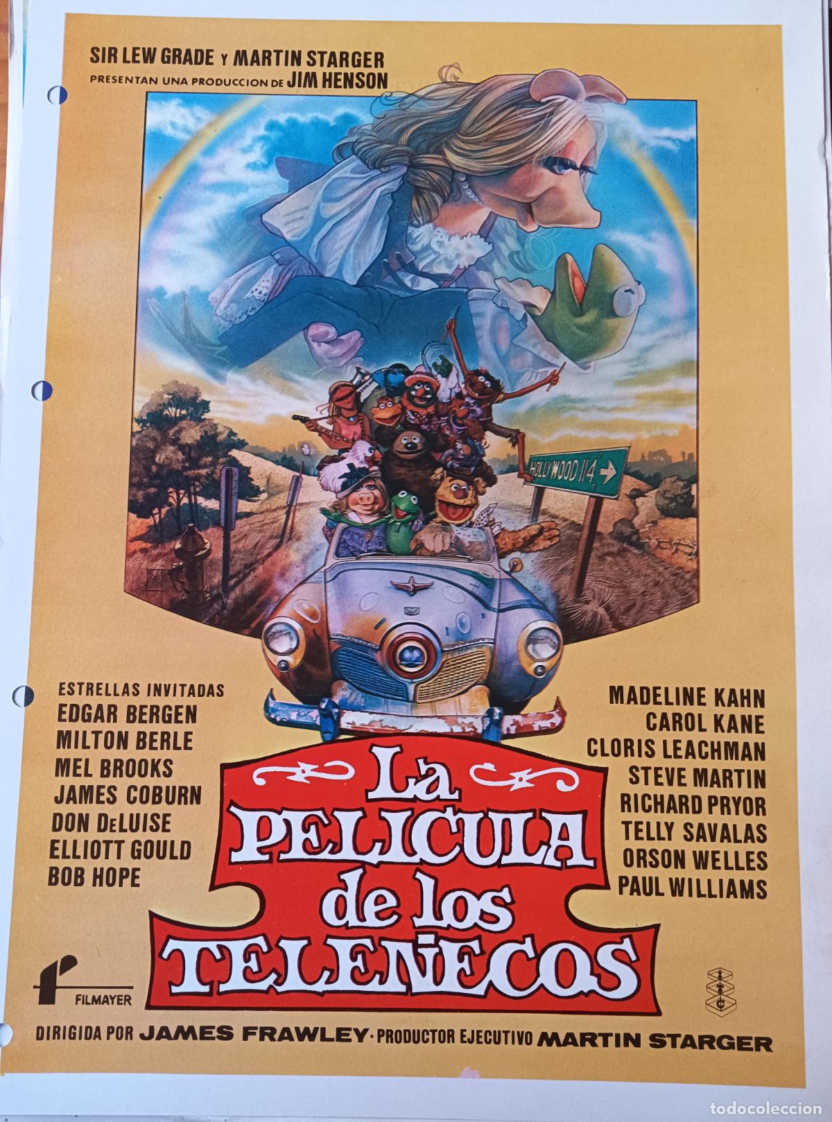 Cine: LA PELICULA DE LOS TELE&Ntilde;ECOS de JIM HENSON con THE MUPPETS... GUIA PUBLICITARIA DISTRIBUIDORES