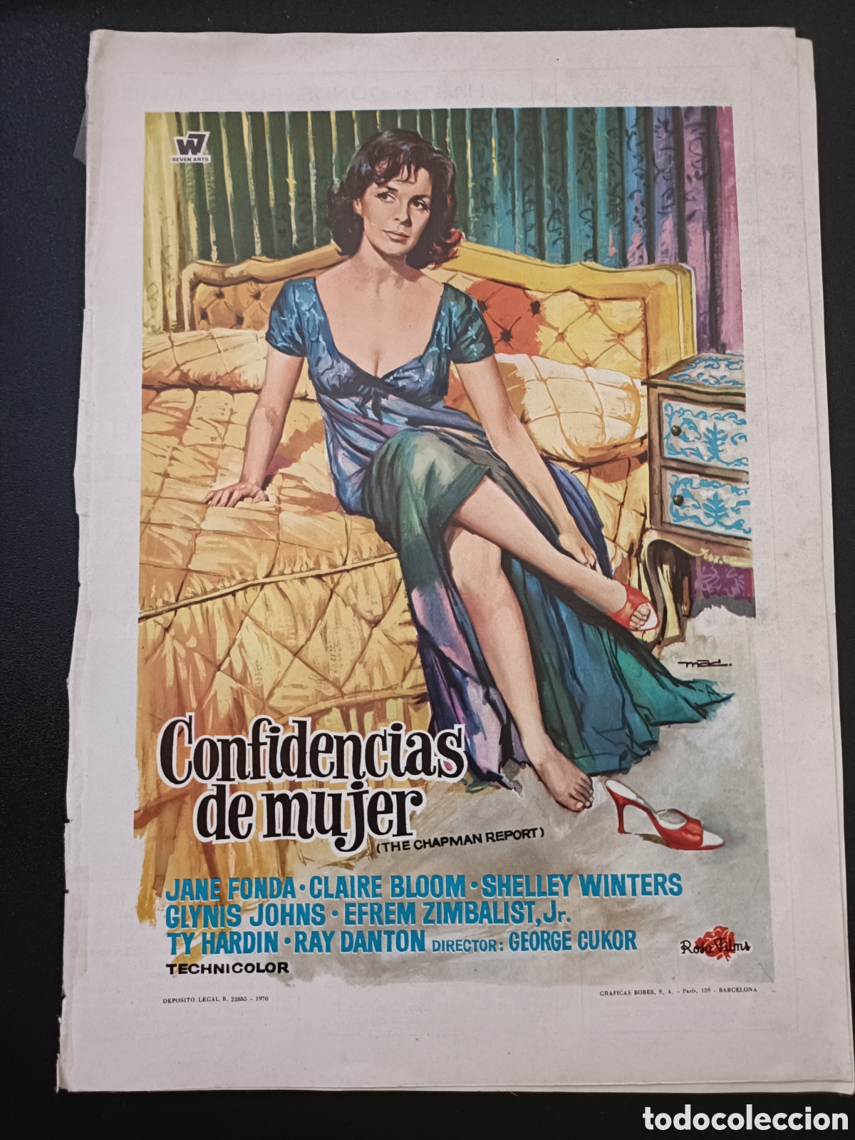 Cine: CONFIDENCIAS DE MUJER - JAME FONDA - CLAIRE BLOOM - GU&Iacute;A ORIGINAL DE CINE - B112