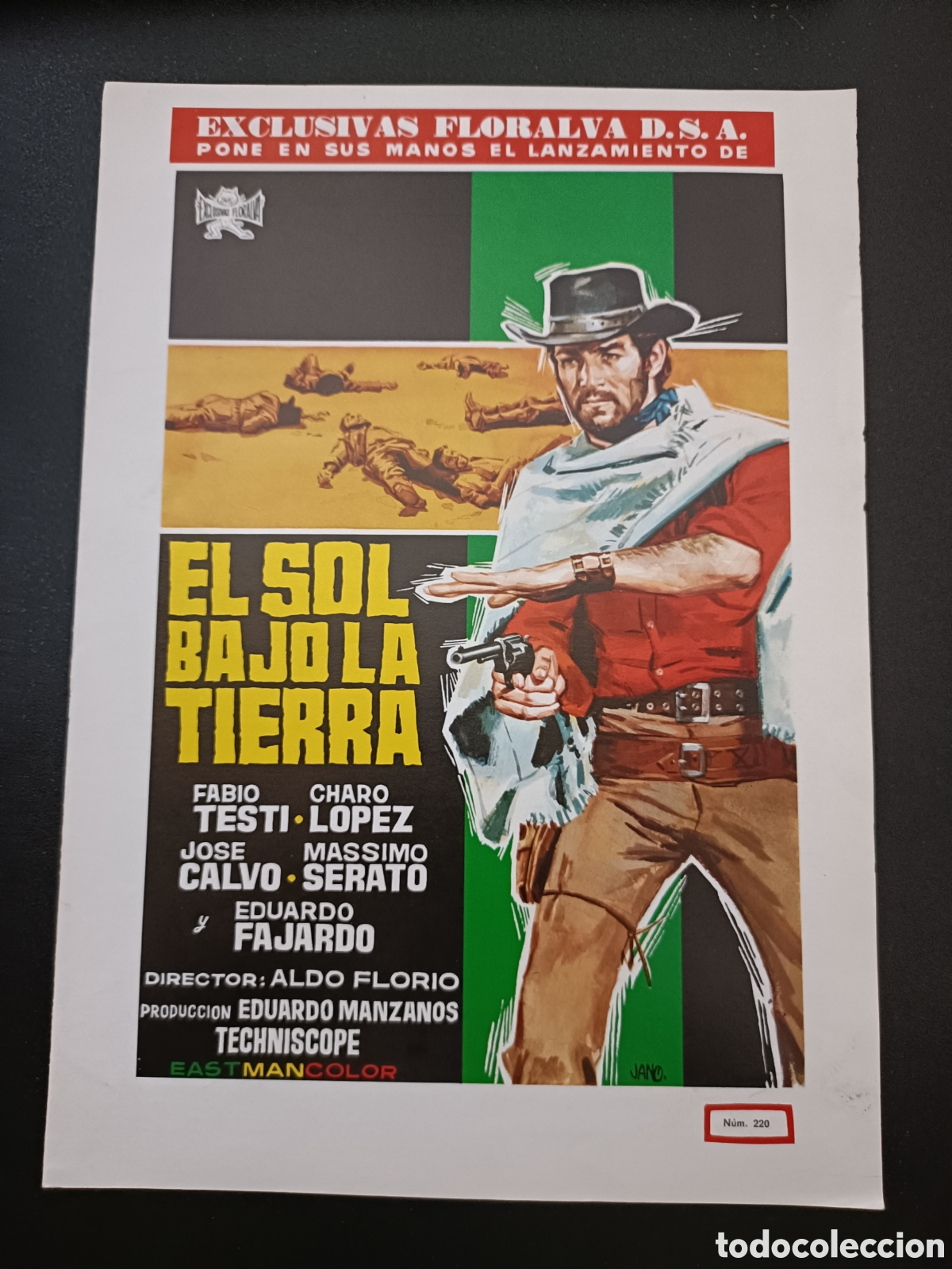 Cine: EL SOL BAJO LA TIERRA - FABIO TESTI - CHARO LOPEZ - GU&Iacute;A ORIGINAL DE CINE - B112