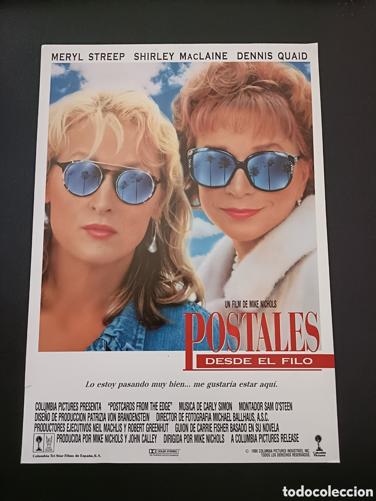 Cine: POSTALES - MERYL STREEP - SHIRLEY MACLAINE - GU&Iacute;A ORIGINAL DE CINE - B113