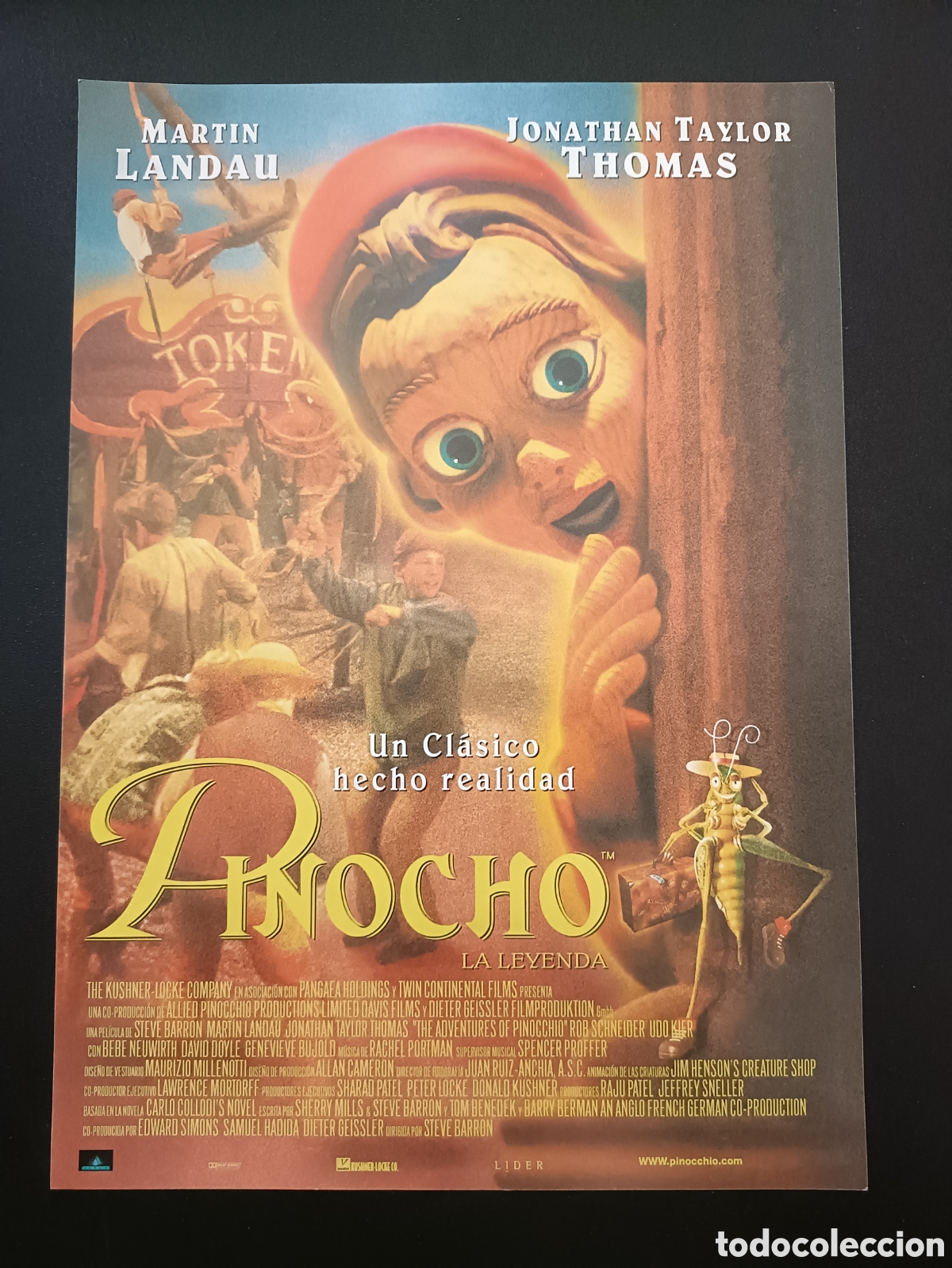 Cine: PINOCHO - MARTIN LANDAU - JONATHAN TAYLOR - GU&Iacute;A ORIGINAL DE CINE - B113