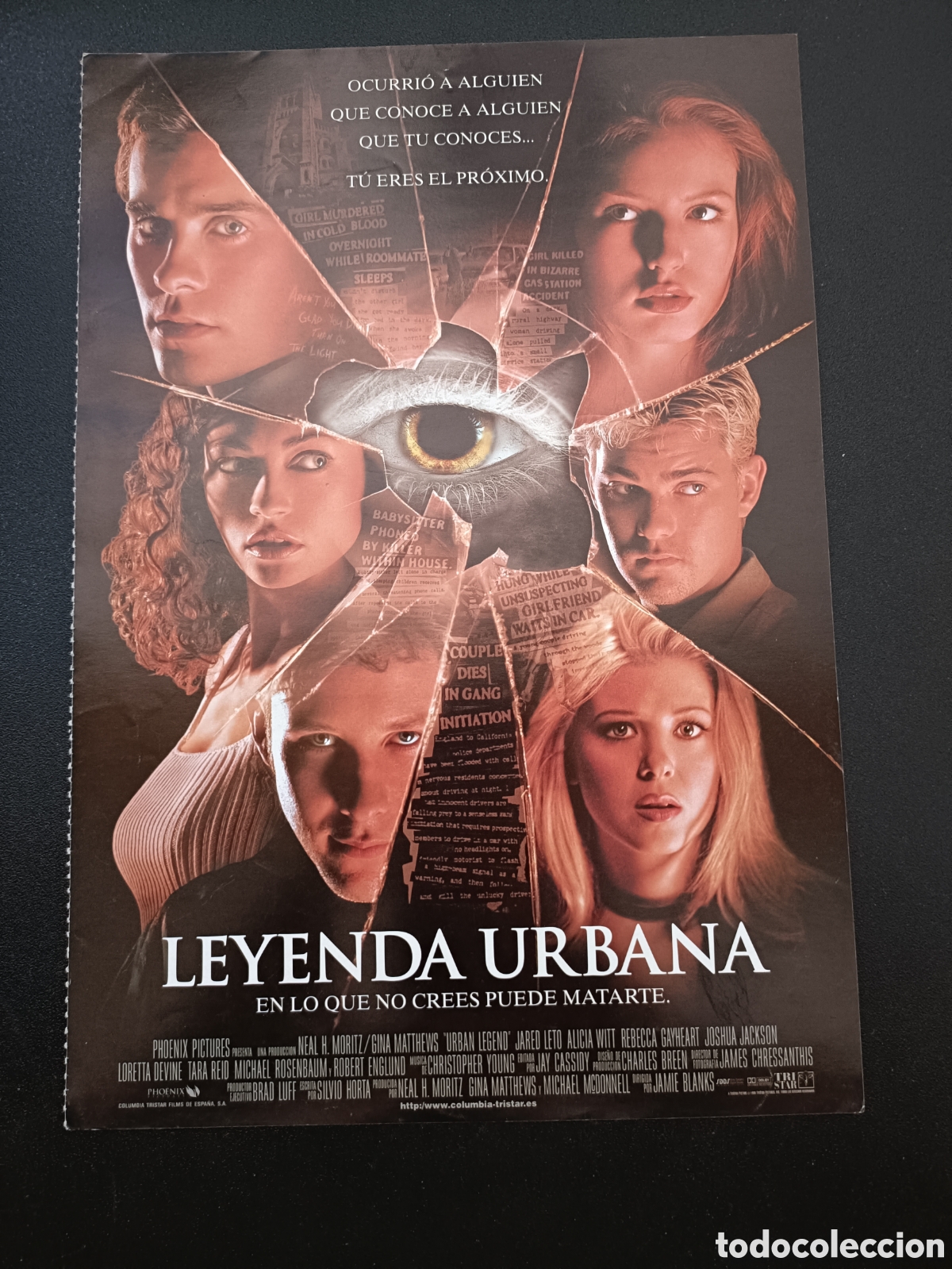 Cine: LEYENDA URBANA - JAMIE BLANKS-JARED LETO-ALICIA WITT - JOSHUA JACSON - GU&Iacute;A ORIGINAL DE CINE - B114