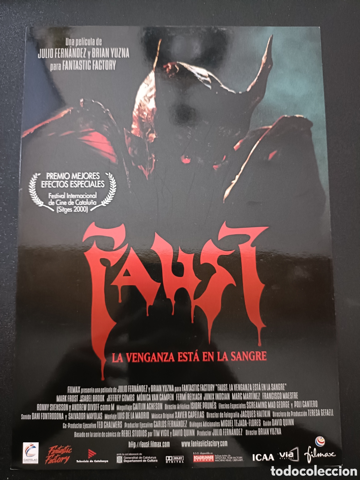 Cine: FAUSTO - LA VENGANZA ESTA EN LA SANGRE - GU&Iacute;A ORIGINAL DE CINE - B114