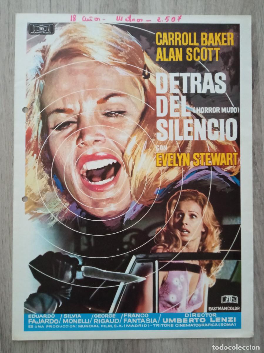 Cinema: GU&Iacute;A PUBLICITARIA DE LA PEL&Iacute;CULA DETR&Aacute;S DEL SILENCIO, CARROL BAKER
