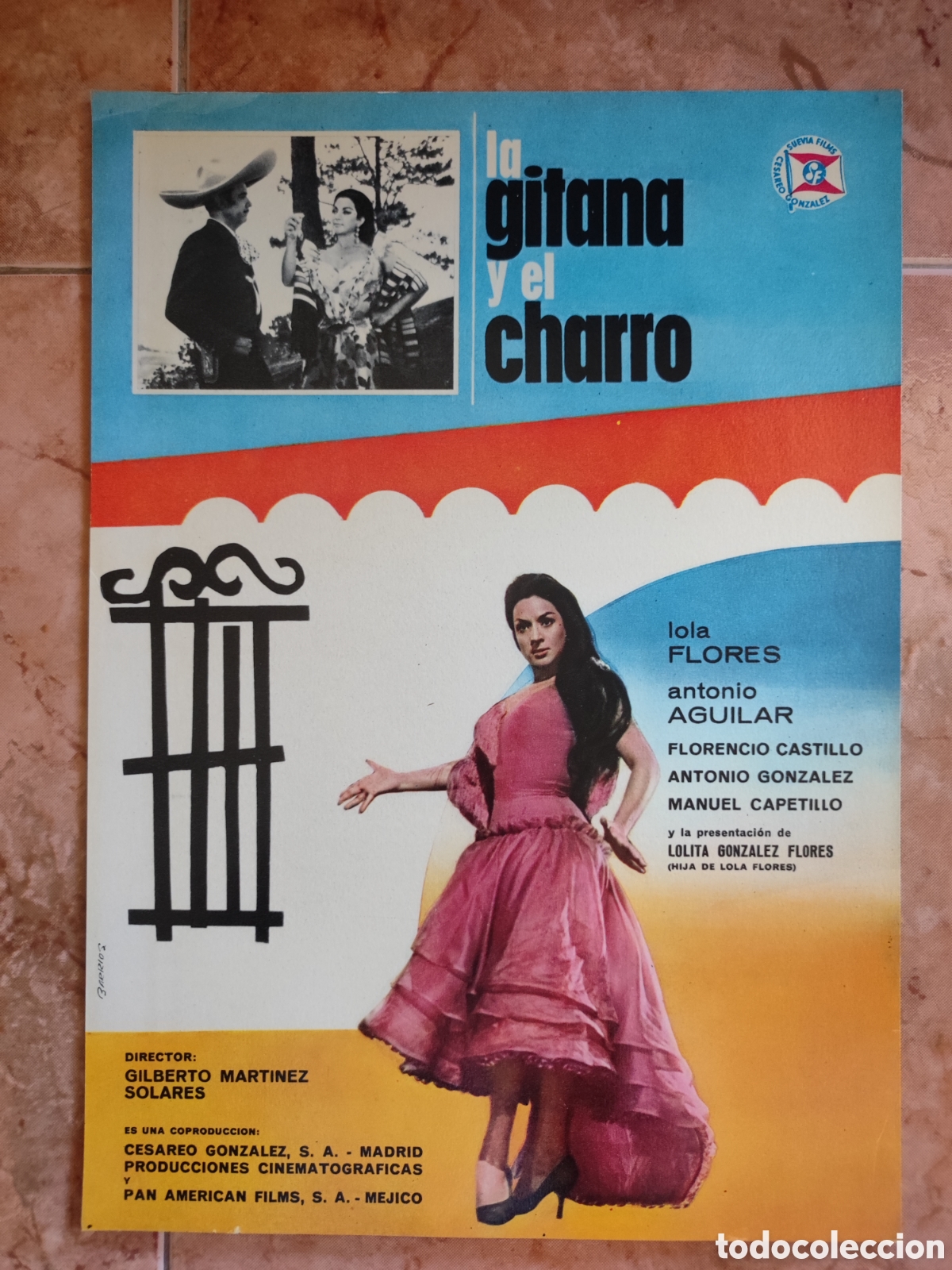 Cin&eacute;ma: Gu&iacute;a publicitaria de cine original - LA GITANA Y EL CHARRO (1964) - Lola Flores y Antonio Aguilar -