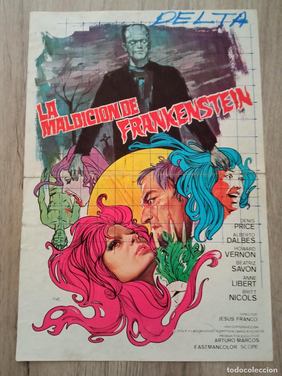 Cine: GU&Iacute;A PUBLICITARIA DE LA PEL&Iacute;CULA LA MALDICI&Oacute;N DE FRANKENSTEIN, JESUS FRANCO