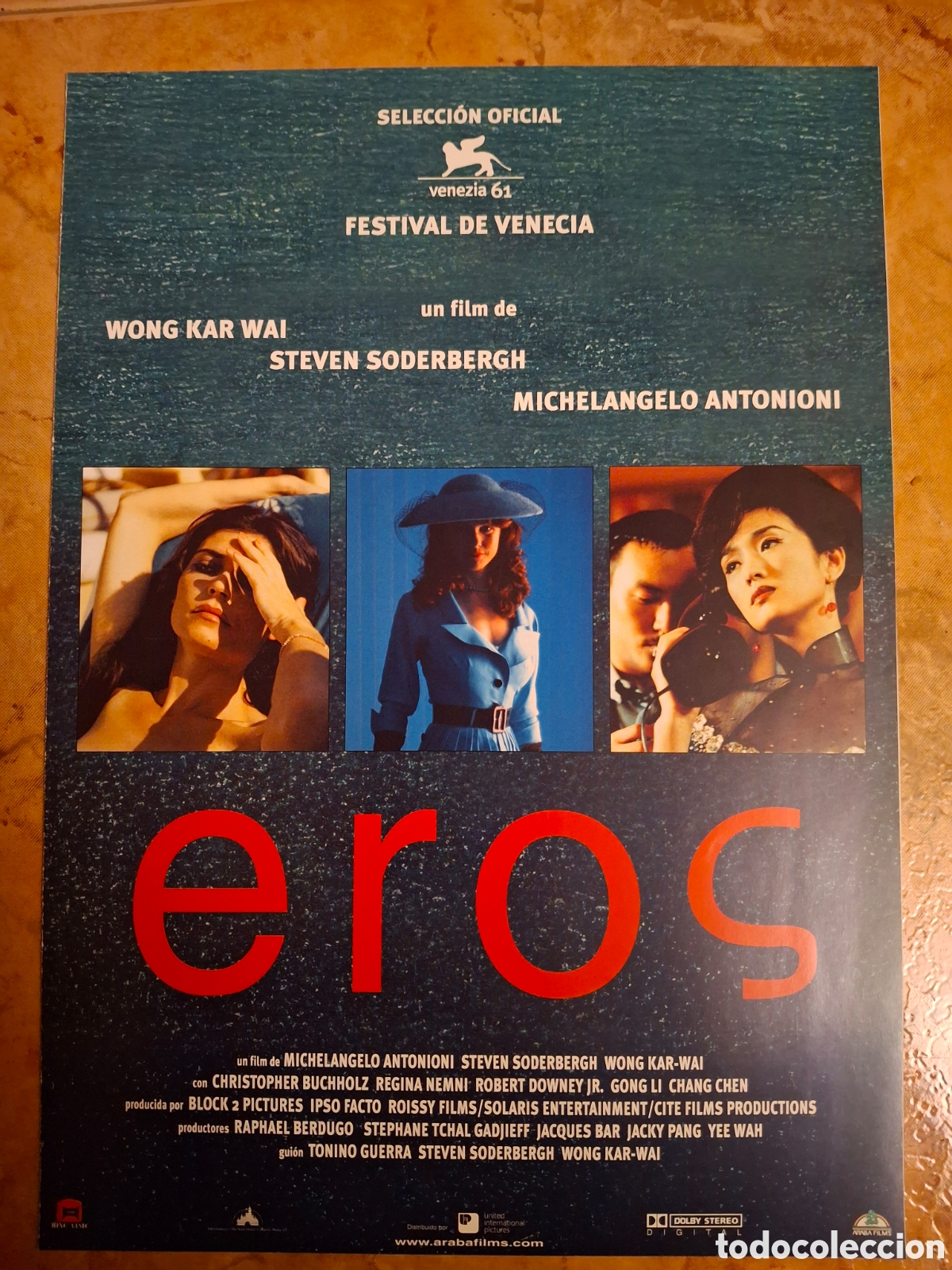 Cine: Eros .michelangelo antonioni,Steven soderbergh,wong kar wai.