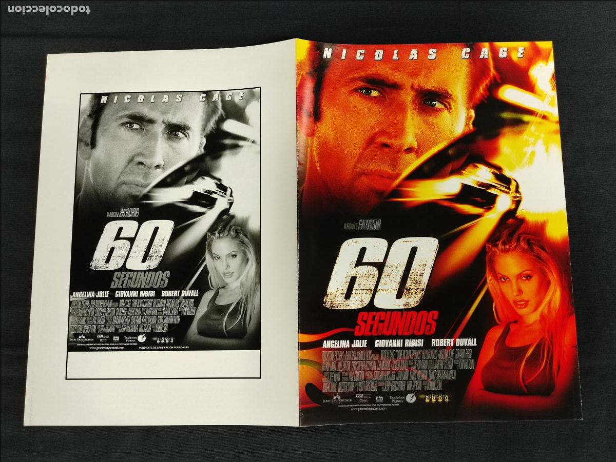 Cinema: GUIA DOBLE - 60 SEGUNDOS - NICOLAS CAGE - ANGELINA JOLIE -
