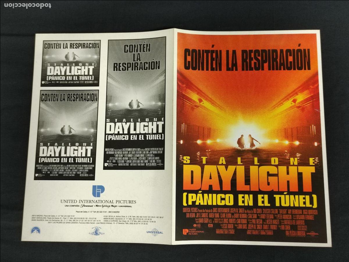 Cine: GUIA DOBLE - DAYLIGHT - PANICO EN EL TUNEL - SYLVESTER STALLONE -