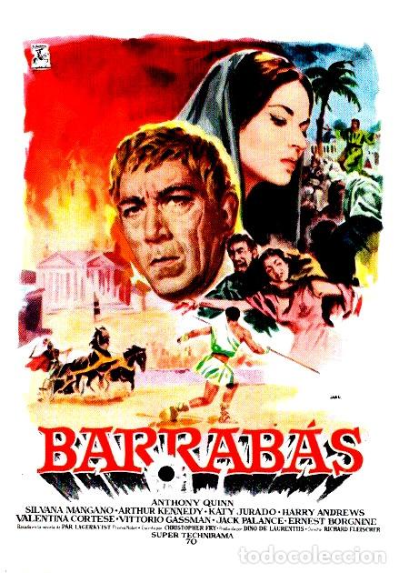 Cin&eacute;ma: BARRAB&Aacute;S GU&Iacute;A ORIGINAL DE LUJO 12 P&Aacute;GINAS CON FOTOS DE SU ESTRENO EN ESPA&Ntilde;A ANTHONY QUINN