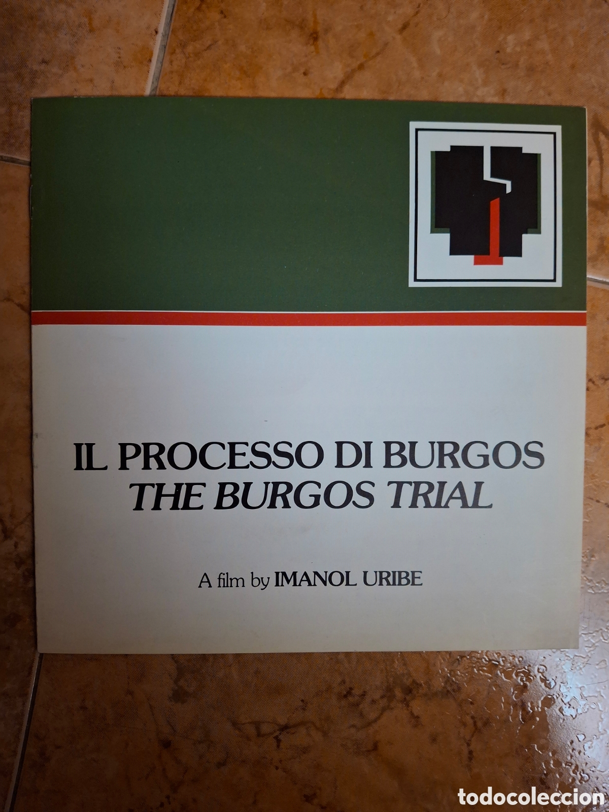 Cine: Folleto programa original &rdquo;El proceso de Burgos&rdquo; (1979) Imanol Uribe - Edici&oacute;n Internacional Biling&uuml;