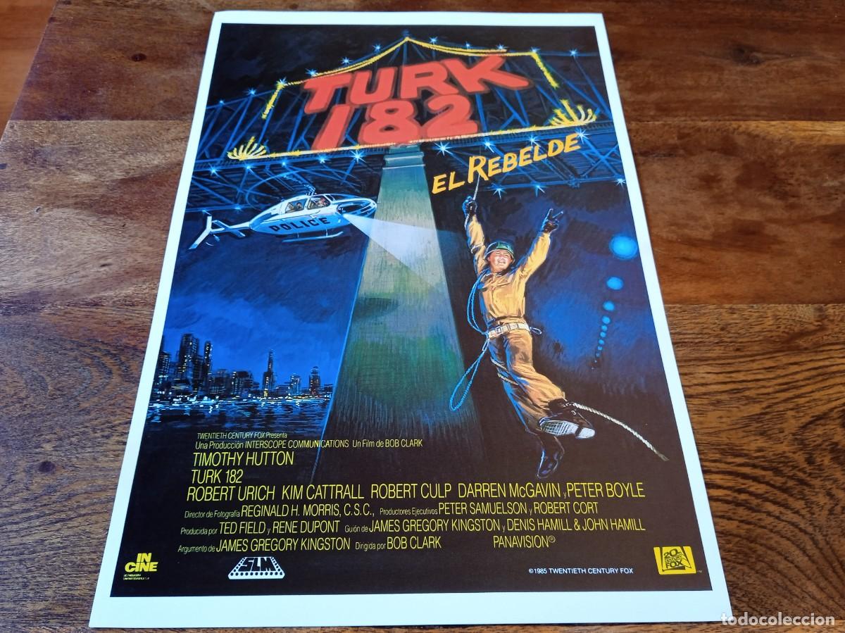 Cin&eacute;ma: Turk 182 - Timothy Hutton, Kim Catrall, Robert Urich, Robert Culp - Guia original Incine 1985