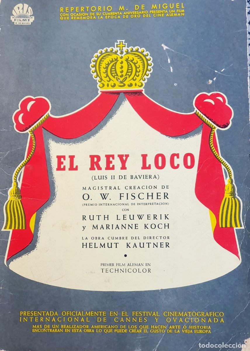 Cine: EL REY LOCO *** LUIS II DE BAVIERA *** GUIA PUBLICITARIA ORIGINAL *** HELMU KAUTNER