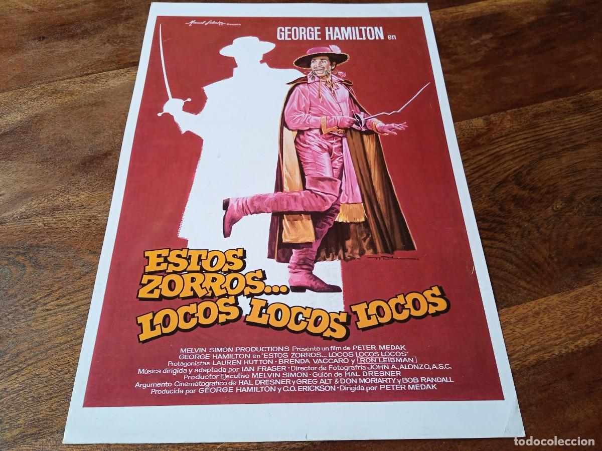 Cin&eacute;ma: Estos zorros...locos locos - George Hamilton, Brenda Vaccaro - Guia original M. Salvador 1982