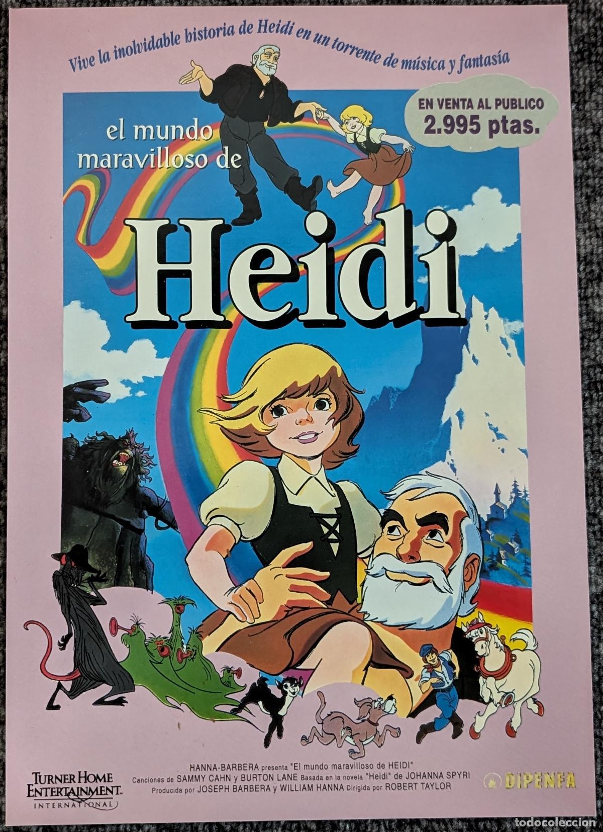 Cine: El mundo maravilloso de Heidi - Gu&iacute;a publicitaria - Hanna-Barbera (1982) &iexcl;Rara!