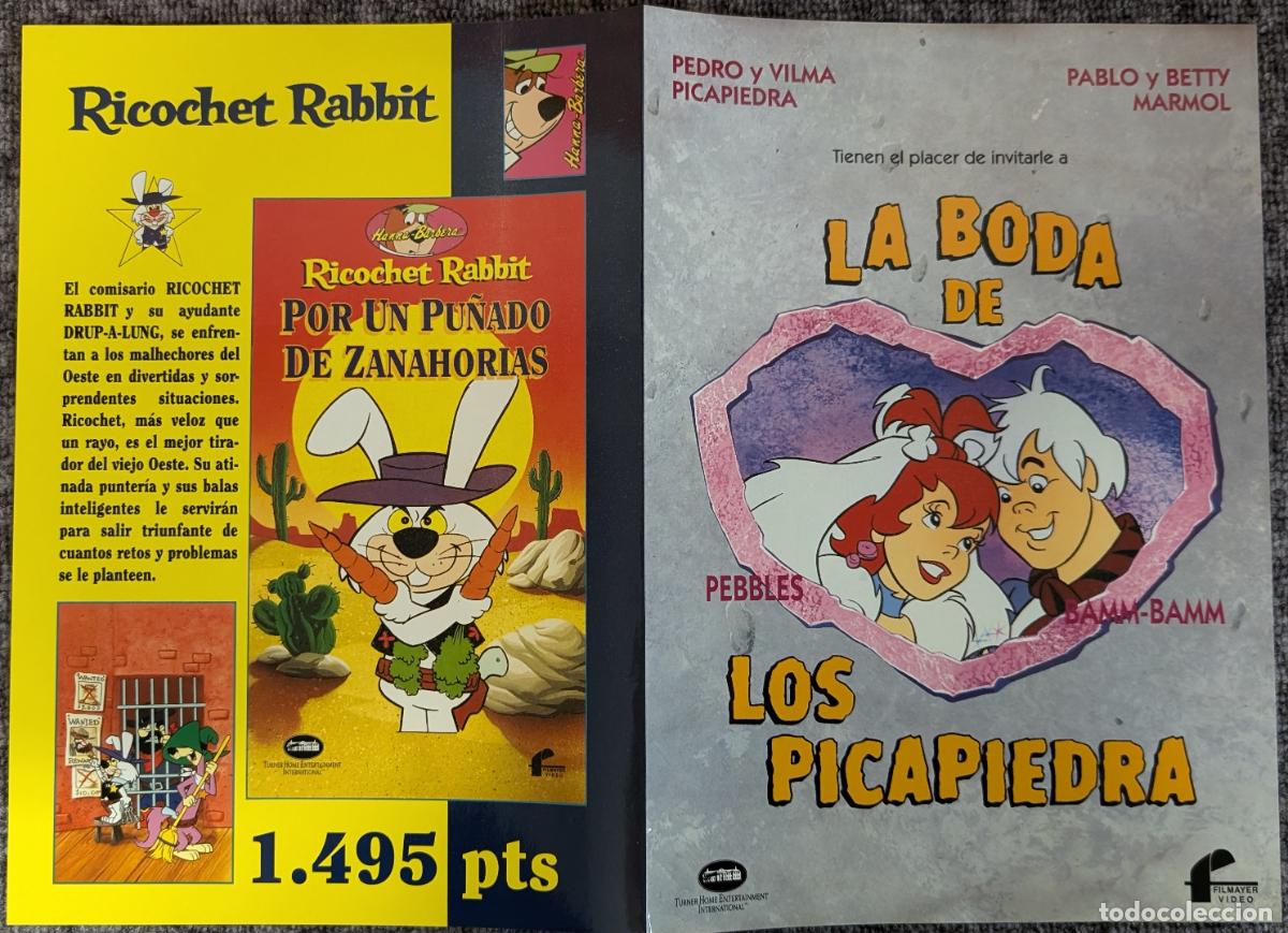 Cine: La boda de los Picapiedra - Pebbles y Bab-B&aacute;n - Gu&iacute;a publicitaria - Filmayer Video (1993) &iexcl;Rara!
