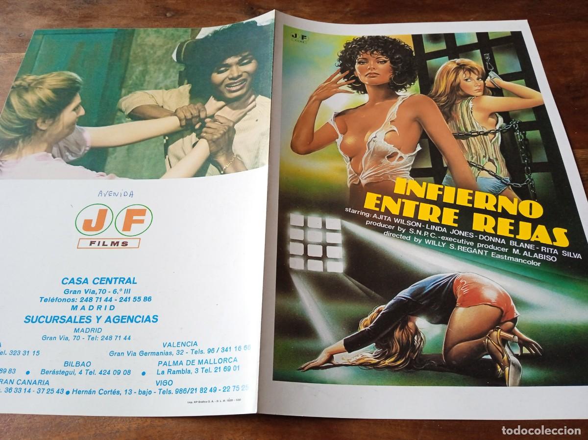 Cin&eacute;ma: Infierno entre rejas - Ajita Wilson, Linda Jones, Donna Blane - Guia original J. Frade 1984
